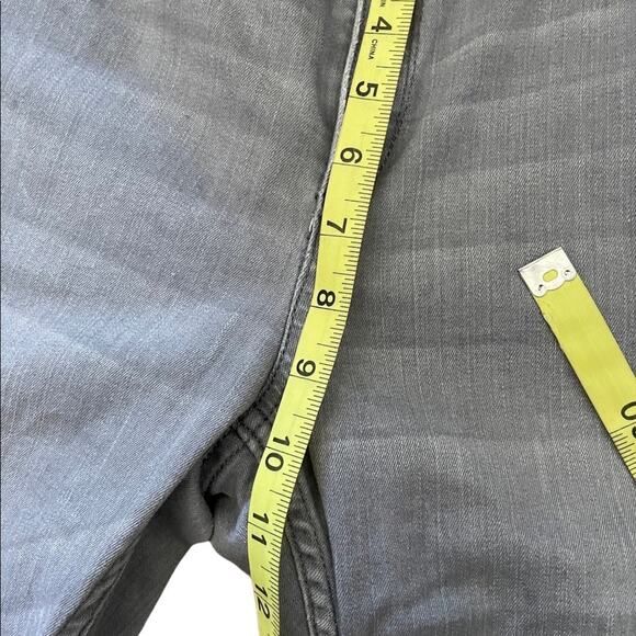 ZARA Jeans Womens Size 12 Gray Mid Rise Ankle Embroidered Flowers Stretchy - Picture 11 of 12